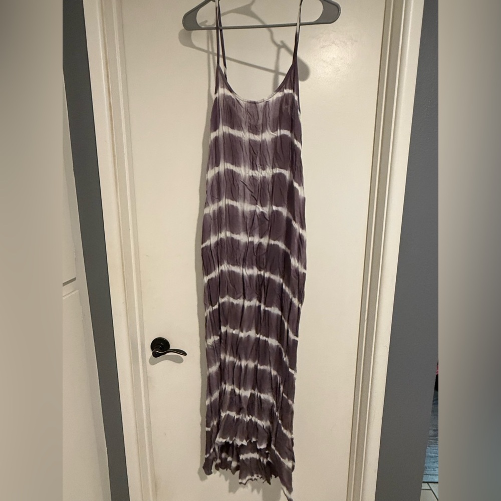 LA MIEL Striped Purple Maxi Dress